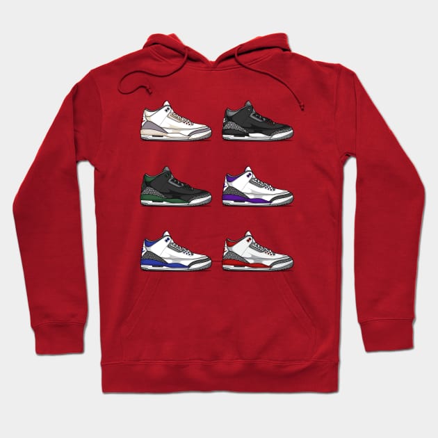 AJ 3 Retro Sneaker Hoodie by milatees